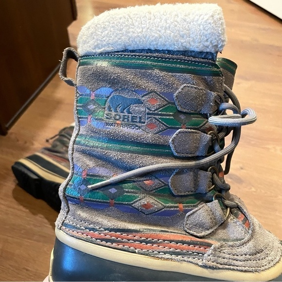 Sorel 1964 Southwest Aztec Print Rubber Waterproof Winter Snow Boots - Picture 10 of 13